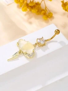 1pc Cloud Lightning Diamond  Navel Ring Daily Decorative Gift - clouds - View 2
