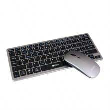 Kit Teclado E Mouse Bluetooth Wireless Usb Para Notebook PC Tablte Celular HREBOS HS-K525K - Preto - Visão 2
