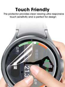 4 Cái/gói 40Mm/44Mm Phim Bảo Vệ Màn Hình Tpu Hydrogel Chống Chói Toàn Diện Tương Thích Với Samsung Galaxy Watch 6/5/4 Tương Thích Làm Quà Tặng Cho Học Sinh Trở Lại Trường Học - Trong sáng - Xem 4