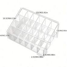 1 Pièce Boîte De Rangement De Maquillage Transparente À 24 Compartiments Pour Rouge À Lèvres, Cosmétiques, Conteneur Organisateur De Bureau, Chambre, Maison, Chambre Rose, Décoration De Salon, Articles De Voyage, Sac Cadeau, Cadeaux Pour Maman, Papa, Homme, Amis, Enseignant, Anniversaire, Mariage, Bureau, Étagères, Accessoires, Boîtes Cadeaux, Cadeau Drôle, Rangement
