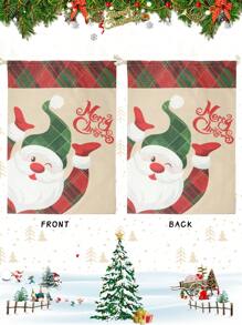 2 包圣诞礼品袋，圣诞礼品袋大号圣诞老人袋 - 帆布袋圣诞抽绳礼品袋，适用于圣诞袜填充物（48 * 66 厘米） - 彩色 - 查看 3