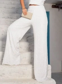 Women Pants - 白色 - 查看 1