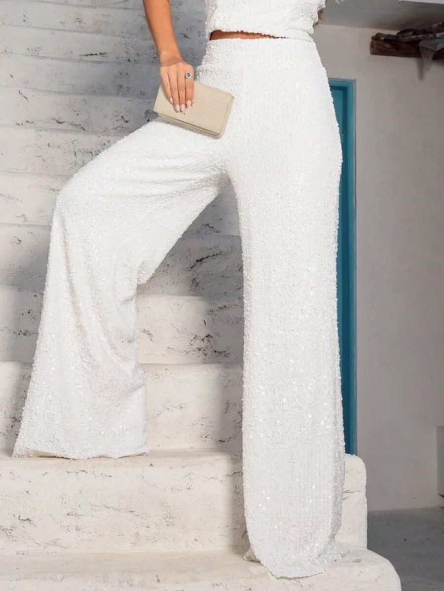 Women Pants - 白色 - 查看 1