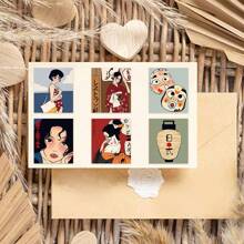 50入組/包日式復古塗鴉貼紙,適用於吉他、滑板、瓶子、車頂、雪杖、筆記本電腦、手機殼、冰箱門、行李箱、摩托車、汽車等 Diy 手繪貼紙,是感恩節和聖誕節的完美禮物