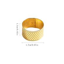3pcs/10pcs Finger Protector Fingertip Thimble Metal Sewing Thimble Finger Protector Adjustable Finger Shield Ring Fingertip Thimble Sewing Quilting Craft Accessories DIY Sewing Tools - Gold - View 6