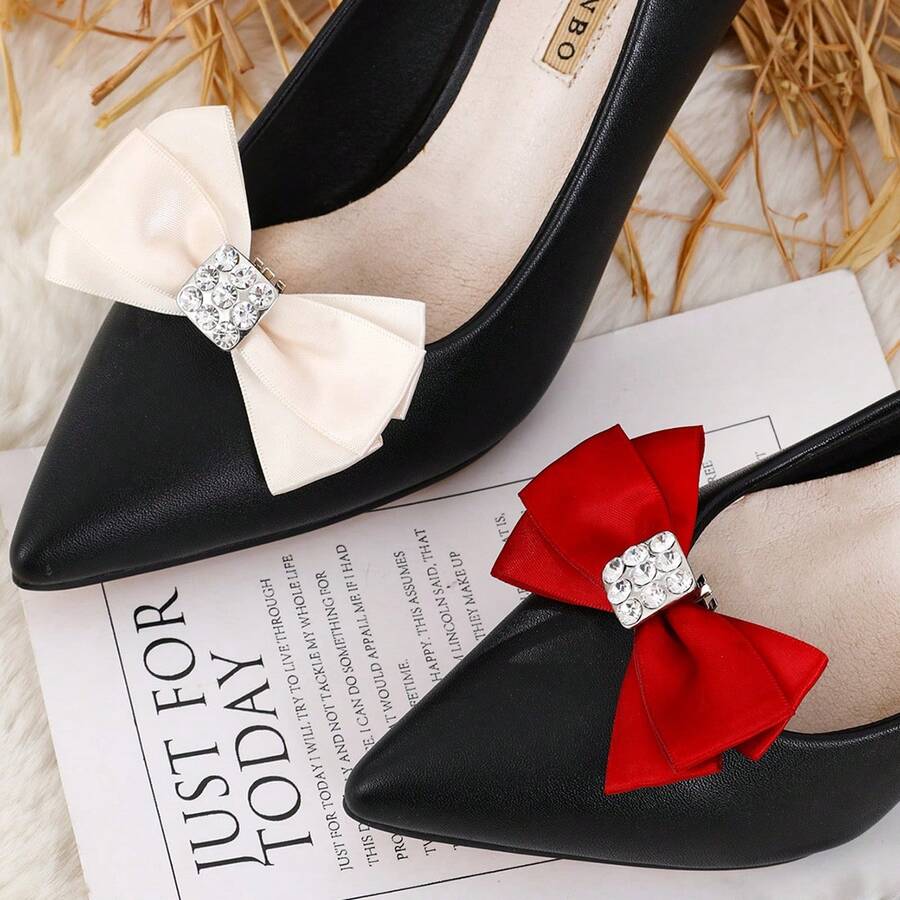 2pcs Red Bow Knot - Red - View 1