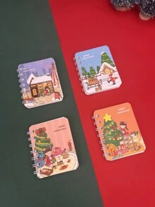 1pc/set Christmas Spiral Notebook (random Style) - Multicolor - View 3