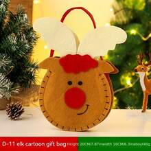 1 套/1 件不織布聖誕禮物袋/裝飾袋/蘋果包裝袋/聖誕禮物袋 - 此產品僅包含禮品袋,不包括其他物品。 - 彩色 - 查看 3