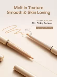 MISTINE 1支双头双色精准遮瑕笔，高遮瑕力，色彩校正及轮廓修饰，持久防水保湿，0.3克 - 01 白皙 - 查看 4