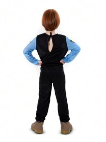 Disfraz De Policía Largo Para Niños, Disfraz De Carnaval - Azul - Ver 2