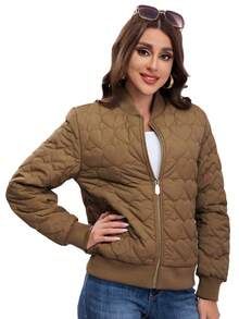 RED MARINE Chaqueta bomber acolchada con cremallera - Café integral - Ver 3