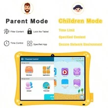 Wetap兒童平板電腦android 11 2+32 Gb幼兒平板電腦 1024x600 Ips觸控屏幕平板電腦,附有兒童防護套(黃色) - 無電源轉接器 - 查看 3