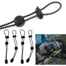 2 piezas mochila de Montañismo al aire libre, poste de Montañismo externo, hebilla de cuerda, hebilla fija, cuerda elástica, hebilla de unión, equipo, eslinga, cuerda elástica de cola - Negro - Ver 7