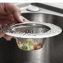 不銹鋼水槽過濾網廚房排水防堵塞過濾網適用於水槽和菜盆 - 銀色 - 查看 1