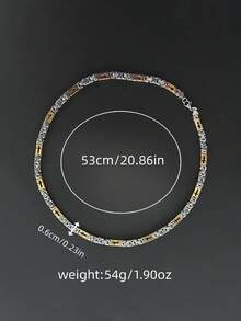 1條豪華搖滾風格鋼鍊頸鍊 - 彩色 - 查看 5