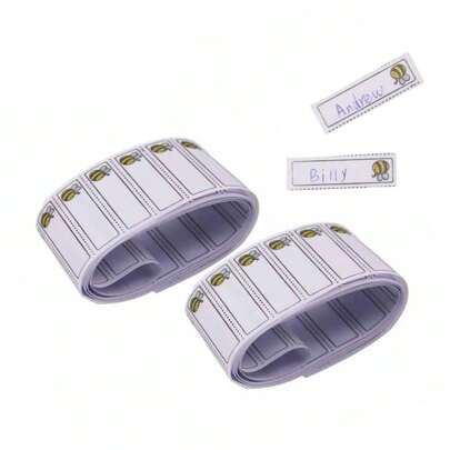 100pcs Washable Iron-On Name Labels With Bee Pattern For Clothing, Children's Diy Sewing Accessories And Clothing Tags