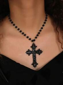 Dark Punk Style Cross Gothic Necklace