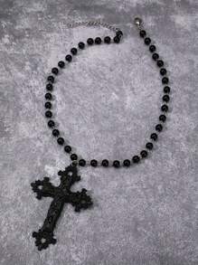 Dark Punk Style Cross Gothic Necklace