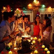 12/24颗LED电子心形蜡烛，含电池，多种颜色可选，适用于求婚、婚礼、情人节等场合，创意装饰道具