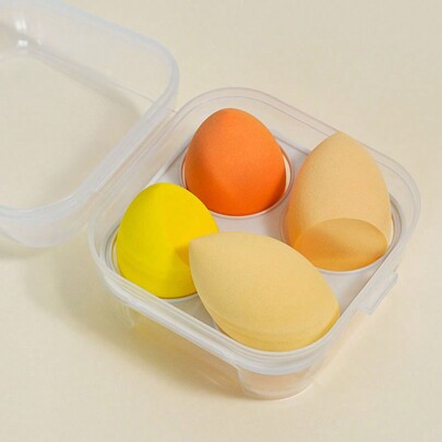 Kit Con 4 Esponja de maquillaje  Con Cajita