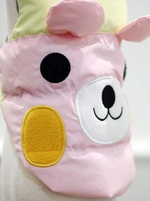 nicovaer 1 Miếng Màu hồng Teddy Thêu Gấu Lông vũ Thú cưng Áo vest Với 3D Đôi tai & Khối màu Thiết kế , Hoàn hảo Đối với Mèo Và Chó Đến Giữ Ấm In Mùa thu Và Mùa Đông - Hồng - Xem 7