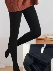 1双女士黑色200克冬季保暖加厚踩脚裤 - 黑色 - 查看 1