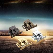 1 件小型銀色冷軋鋼雙輪櫥櫃門鎖帶珠子門扣適用於家居和廚房家具櫥櫃衣櫃抽屜