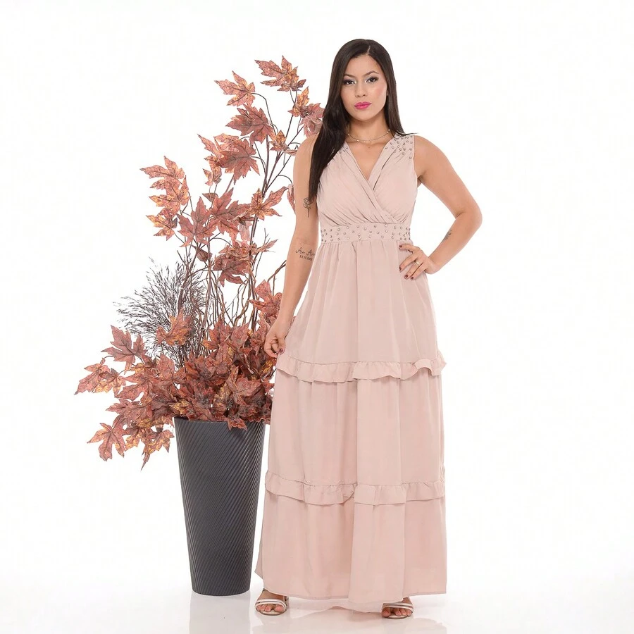 Women Dresses - 米色 - 查看 1