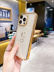 Mềm mại Chống sốc Ốp lưng & bao da điện thoại , Lý tưởng Đối với phụ nữ , Tương thích với iPhone - Vàng - Xem 4