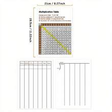 Dry Erase Multiplication Chart Multiplication Table Times Table Math Practice for Kids Students Classroom Teacher Teaching Aids - Army Green - View 2