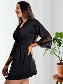 Women Robes - Black - View 2