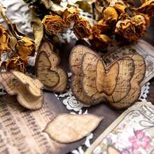 45 sheets Vintage Scrapbook Paper Non-sticky Scrapbooking Kit For Junk Journal - Coffee Brown - View 8