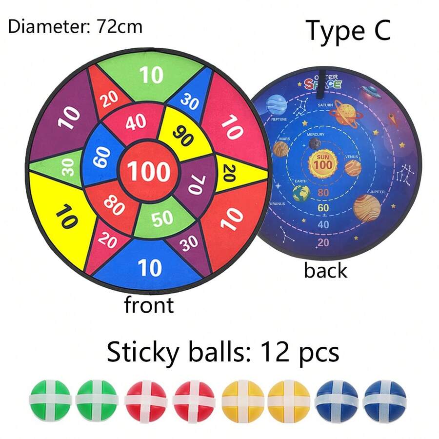 1 Miếng 72CM Bóng dính Mục tiêu , Creative Đồ chơi Đối với Trong nhà & Ngoài trời Ném Trò Chơi , Màu sắc tùy ý - Nhiều màu - Xem 1