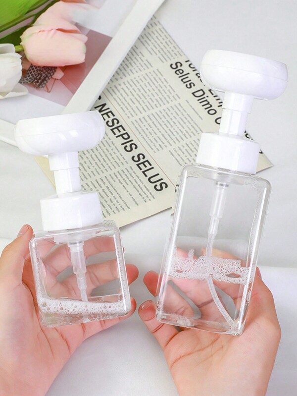 1pc 250ml Flower Shaped Foam Dispenser Bottle Press Type Foaming Pump