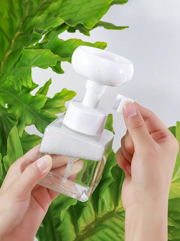 1pc 250ml Flower Shaped Foam Dispenser Bottle Press Type Foaming Pump