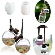2入組/套矽膠滴管模具,用於製作微型玻璃瓶,diy樹脂藝術工藝 - 白色 - 查看 2
