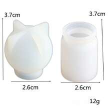 2入組/套矽膠滴管模具,用於製作微型玻璃瓶,diy樹脂藝術工藝 - 白色 - 查看 8