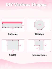 8-Panel Tall Dog Playpen Crate Fence Pet Kennel Play Pen Exercise Cage, 42-Inch - 粉色 - 查看 5