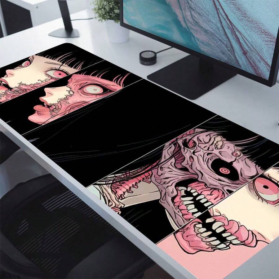 Black Mouse Pad Extended Large Non Slip Rubber Base Big Keyboard Mat