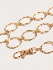 Cadena De Cintura Decorada Con Cadena Estilo Ins Simple Para Mujer, Accesorios De Vestir, Uso Diario, 1 Ud. - Dorado - Ver 4
