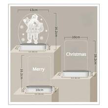 1入聖誕裝飾led霓虹燈夜燈,有聖誕老人、聖誕樹、麋鹿、雪人設計,可usb/aaa供電,diy氛圍燈,3d裝飾,led燈,適合作聖誕禮物 - 白色 - 查看 3