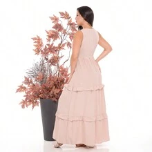 Women Dresses - 米色 - 查看 4