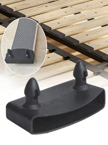 10入組單頭塑膠沙發床梯形腳擋板端蓋,黑色中央蓋可更換,以保持固定家具框架 - 黑色 - 查看 7