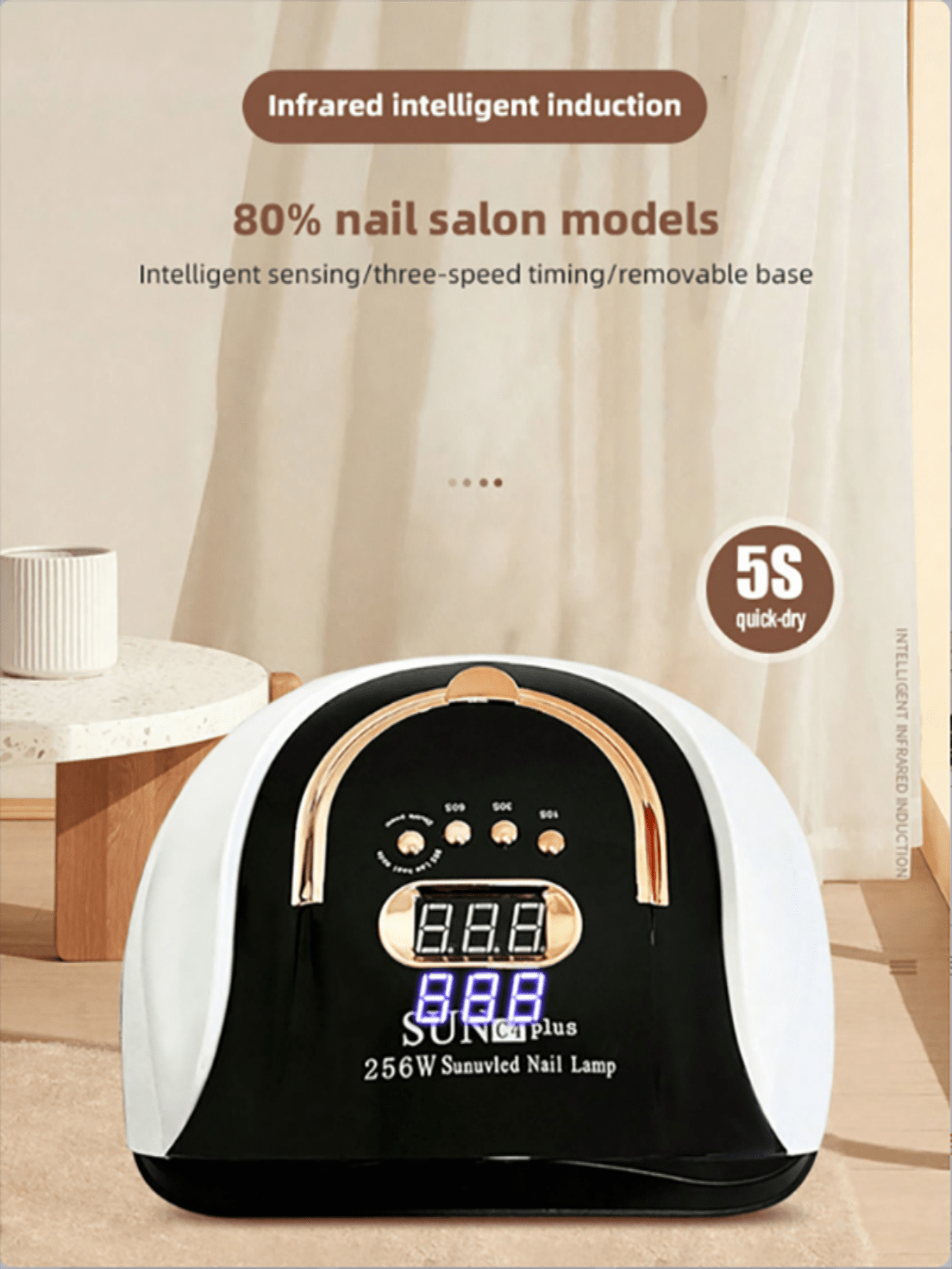 Séchoir À Ongles Portable Intelligent À Double Source Lumineuse D