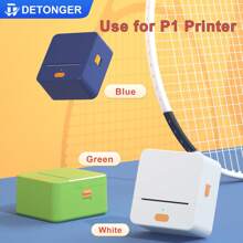 DETONGER 3 Rolls Of 40mm Diameter White Circle Labels, Water-Resistant, Tear-Resistant, Thermal Synthetic Stickers For Dettol P1/P26/P2 Label Paper, Mother's Day Gift - Apricot - View 6