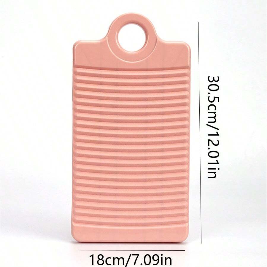 1pc Mini Laundry Washboard For Home Use, Portable Plastic Hand Washing Board, Space-saving, Practical And Convenient - Pink - View 1