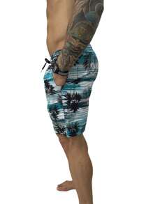 Men Beach Shorts - Màu xanh nhạt - Xem 3