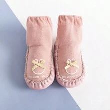 1 đôi Ở giữa Ống Phim hoạt hình động vật Quần lọt khe Em bé Trong nhà Đi dạo Vớ Giày dép Chống trượt Đáy mềm Vớ , Mùa Xuân Và Mùa thu Phong cách - Màu Hồng  San hô - Xem 4