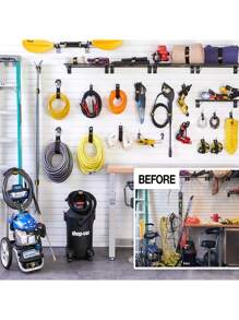 1個插頭線纜架組織者,帶手柄的重型儲存帶,適合車庫、房車、船艙儲藏和組織、汽車配件、男士禮物