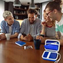 ALKOO 藍色可容納canon Ivy / Ivy 2手機迷你cliq Cliq+ Cliq2 Cliq+2即時相機攝影機,無線便攜式智能手機打印機,網格口袋適合紙張和電纜的機殼 - 藍色 - 查看 6